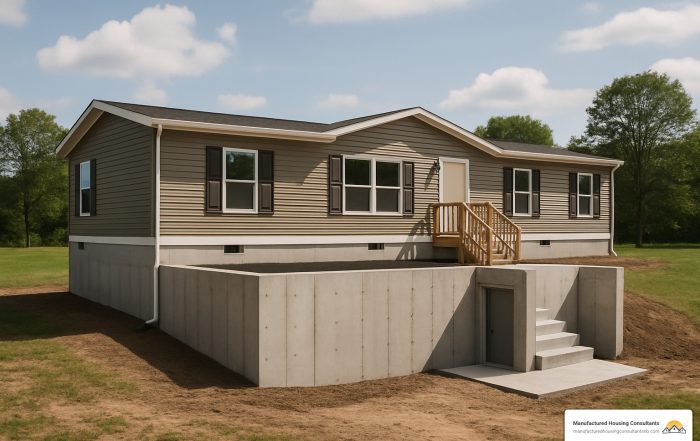 basement foundation for mobile home